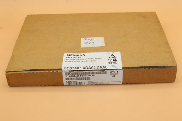 New  | SIEMENS | 6ES7 407-0DA01-0AA0 |