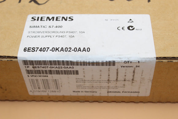 New Sealed Box | SIEMENS | 6ES7407-0KA02-0AA0 |