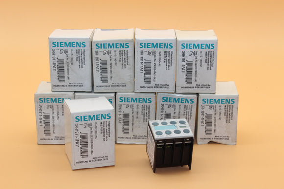 New | SIEMENS | 3RH1911-1FA11 | SIEMENS  3RH1911-1FA11  AUXILIARY SWITCH BLOCK 1NO+1NC