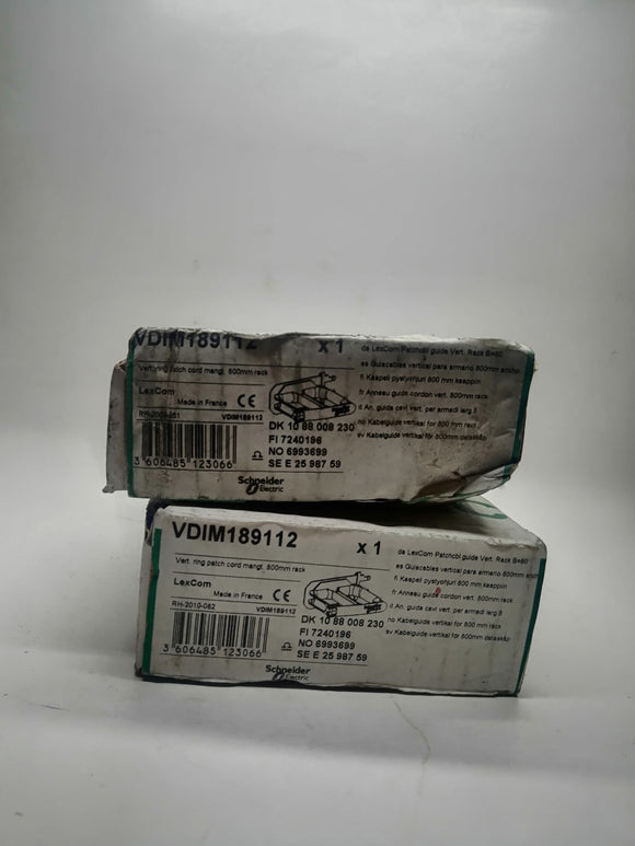 New | Schneider Electric | VDIM189112 | SCHNEIDER VDIM189112 VERT. RING PATCH CORD MANGT 800MM RACK